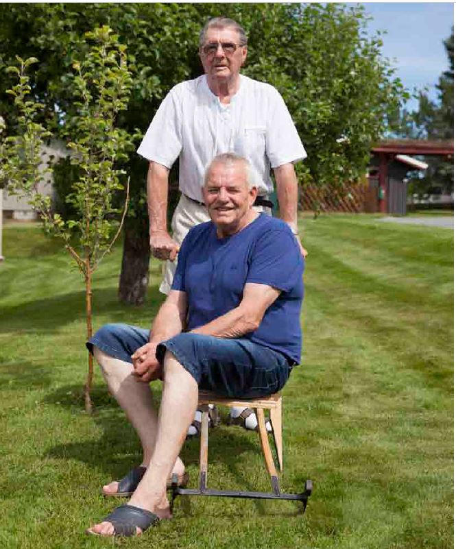 STEENBERG VERKSTED: Odda Arne Enger og Ole Andreas Rømoen var verkstedets siste eiere. FOTO: Steffen Laursen
