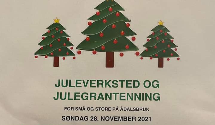 VELKOMMEN TIL STORE OG SMÅ: Juleverksted og gang rundt treet første søndag i advent. FOTO: Ådalsbruk Velforening