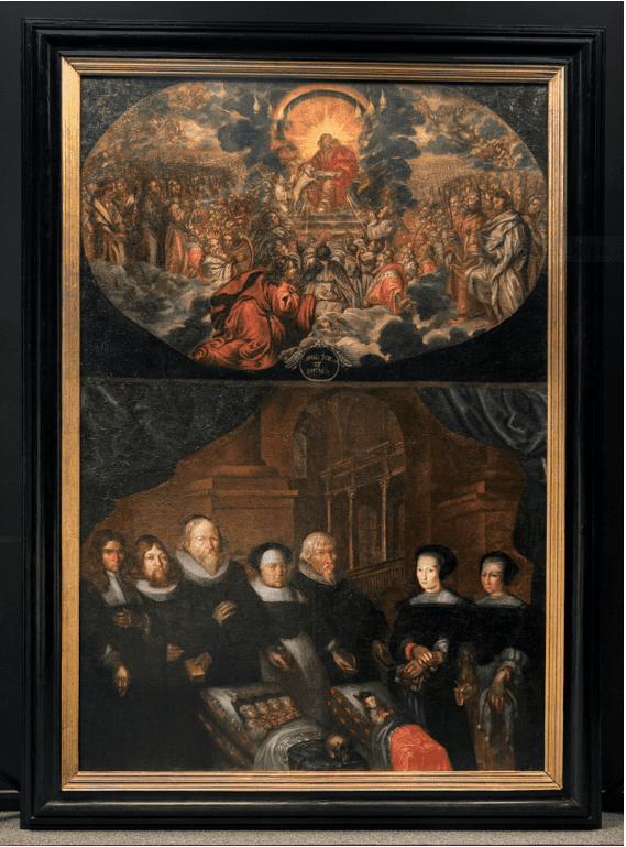 RESTAURERT EPITAFIUM: Gotmar Rustad er konferansier for kvelden, og vil fortelle om det restaurerte epitafiet i kirka fra 1670-tallet. FOTO: Løten kirke