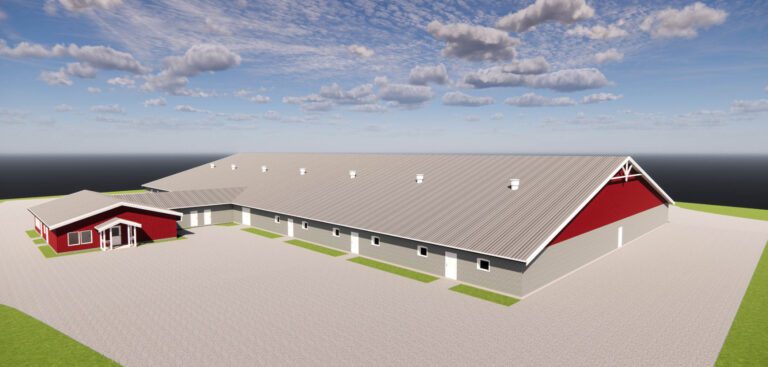 STOR ETABLERING: Norsvin-etableringen i Budorvegen vil gi rundt 10 arbeidsplasser og store lokale ringvirkninger. Ordføreren er glad for satsingen i Løten. Foto: Fjøssystemer.