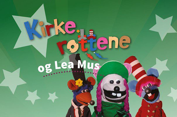 KOMMER PÅ BESØK: Kirkerottene og Lea Mus kommer til Løten kirke. Teaterforestillingen er gratis for alle som kommer.