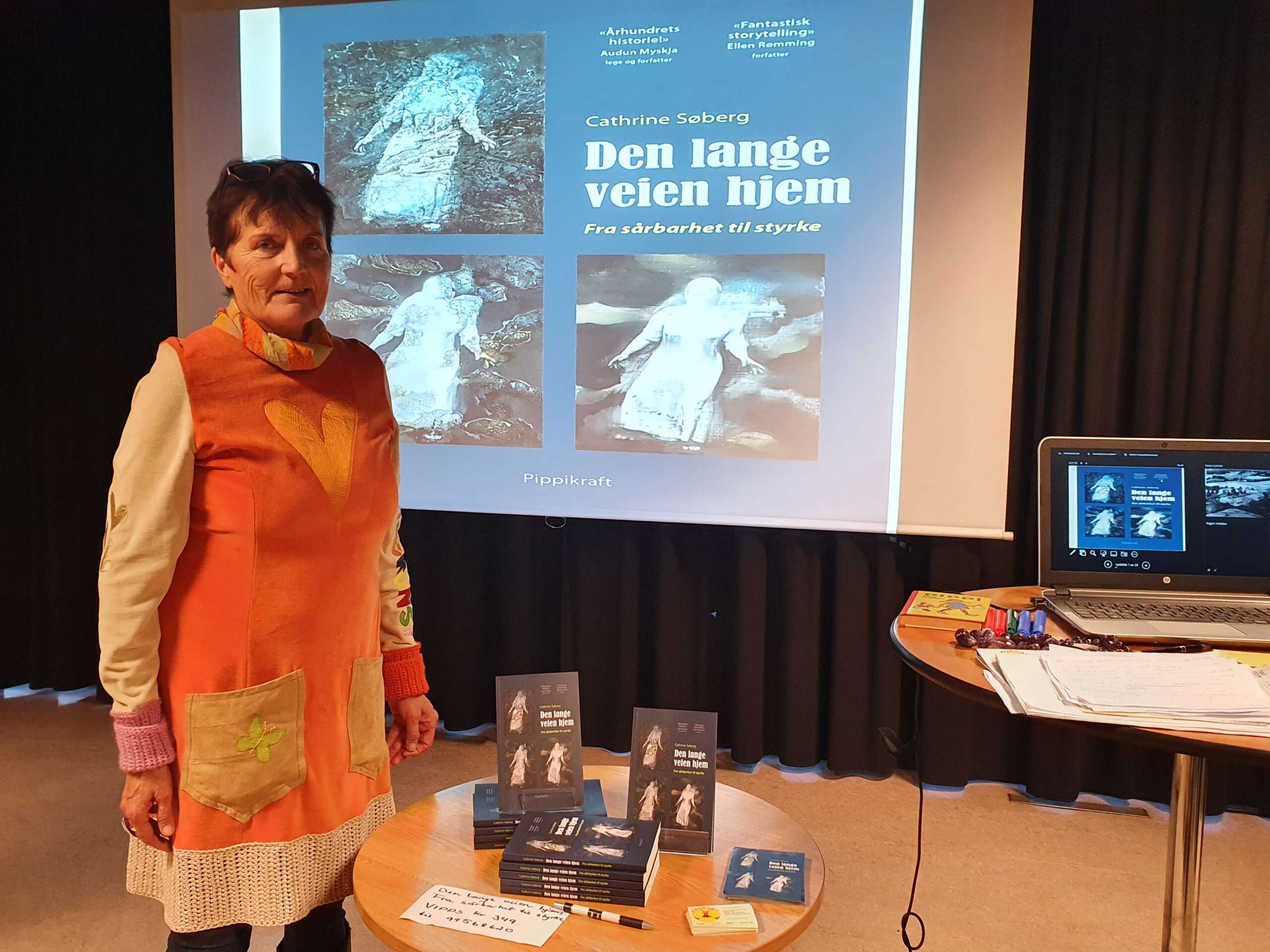 BOKPRESENTASJON: Cathrine Søberg kommer til Løten bibliotek torsdag 3. november klokka 19:00 og forteller om sin nye bok; "Den lange veien hjem. Fra sårbarhet til styrke". Foto: Privat.