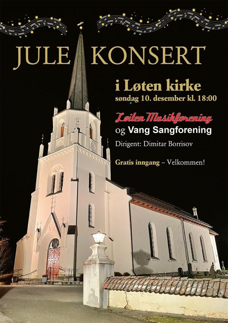 JULESTEMNING: Løiten Musikforening sammen med Vang Sangforening inviterer til Julekonsert.